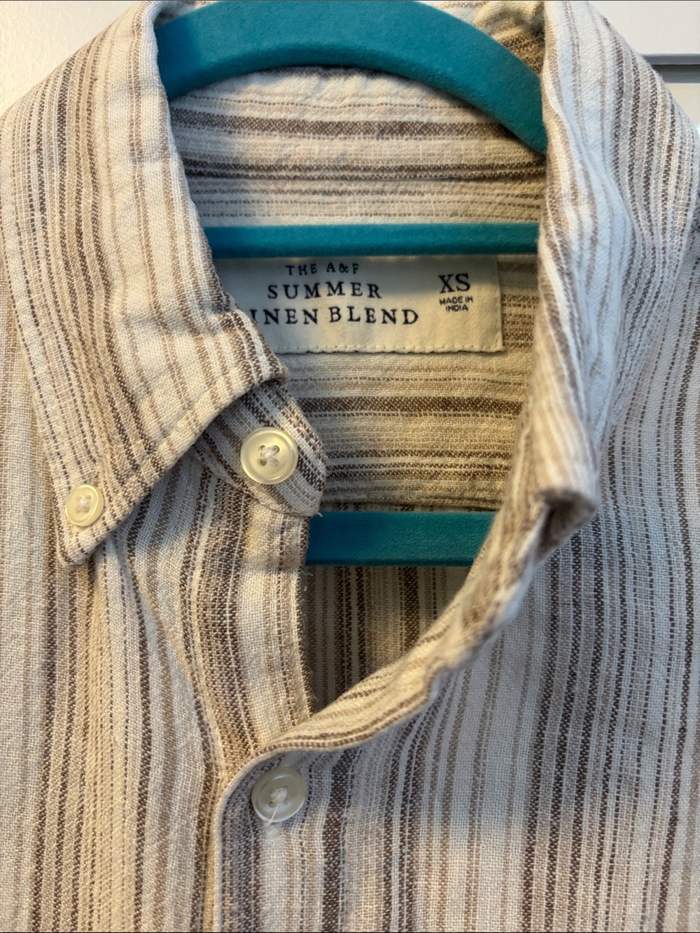 Abercrombie Men’s XS Summer Linen Blend Shirt